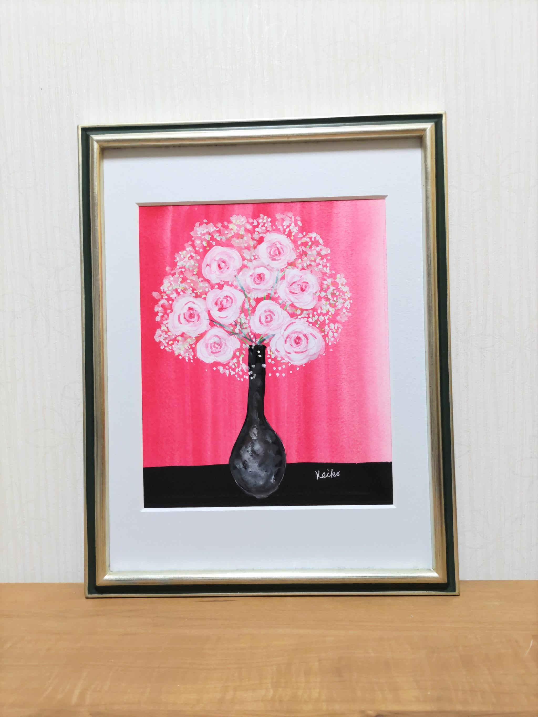 New初恋　原画送料無料ガッシュ画 | 2枚目